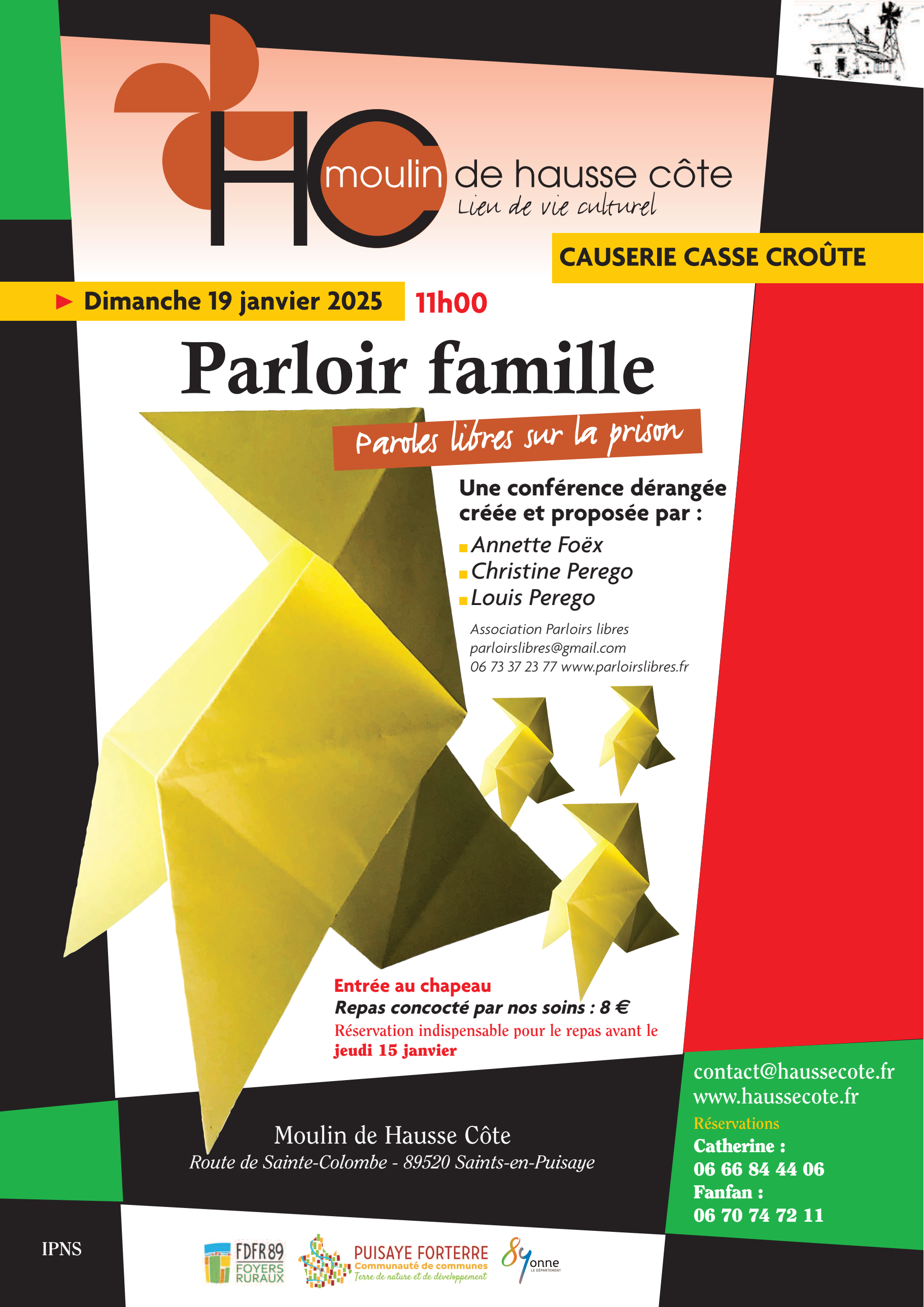 PARLOIR FAMILLE dans le cadre d'une Causerie Casse-Croute